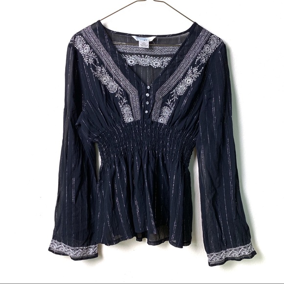 WD.NY Tops - WD. NY Silk Embroidered Top